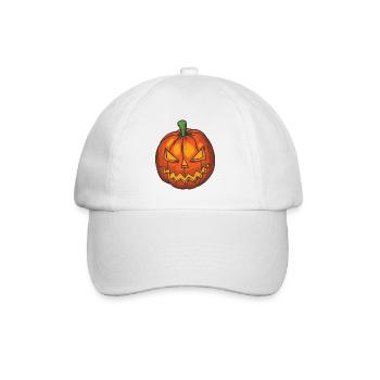 Halloween Kürbis gefährlich - Baseballkappe - Weiß/Weiß - Vorne
