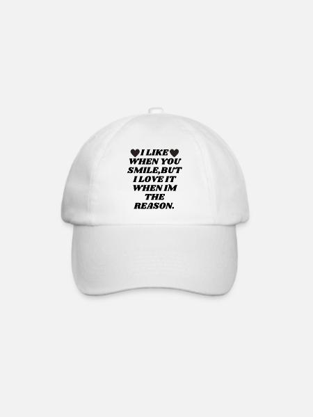 Liebesspruch Lieblingsmensch Ich liebe dich Idee - Baseballkappe - Weiß/Weiß