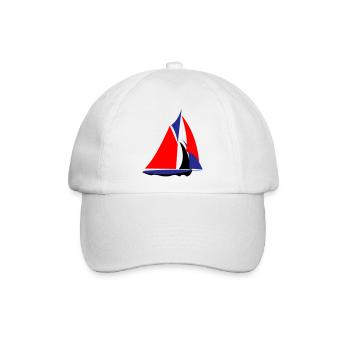 Französisches Segelboot - Baseballkappe - Weiß/Weiß - Vorne