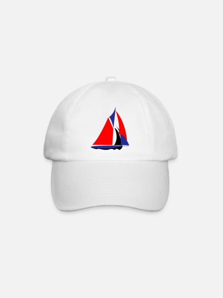 Französisches Segelboot - Baseballkappe - Weiß/Weiß