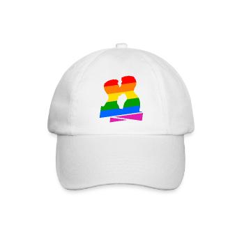 Regenbogen Kuss - Baseballkappe - Weiß/Weiß - Vorne