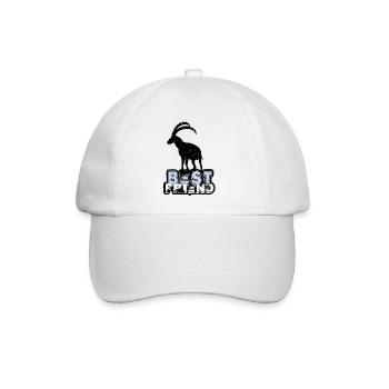 Best Friend Capricorn | Steinbock - Baseballkappe - Weiß/Weiß - Vorne