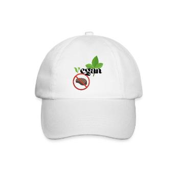 Vegan - Baseballkappe - Weiß/Weiß - Vorne