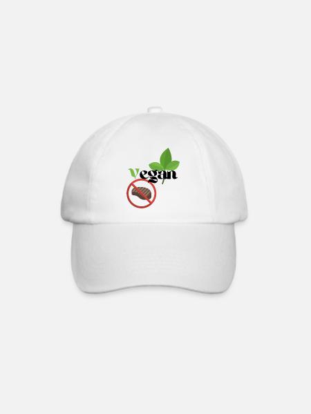 Vegan - Baseballkappe - Weiß/Weiß