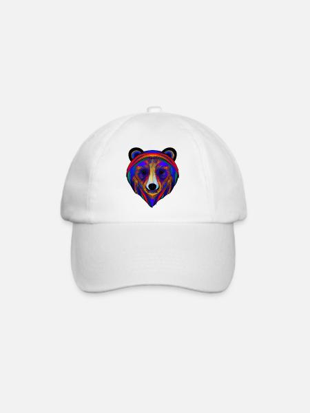 Bär - Baseballkappe - Weiß/Weiß
