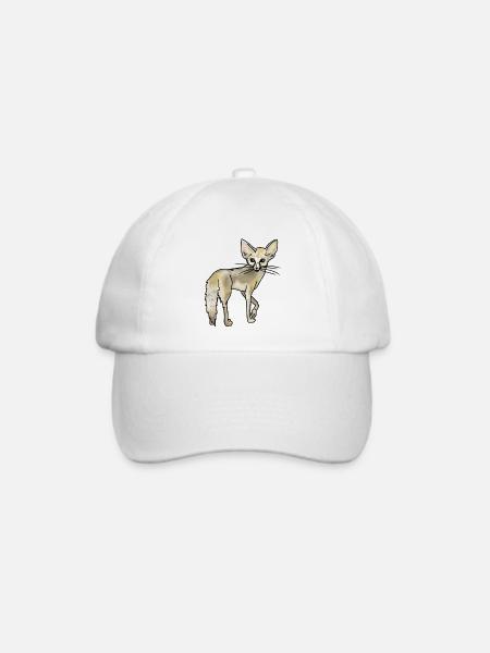 Wüstenfuchs Fennek - Baseballkappe - Weiß/Weiß