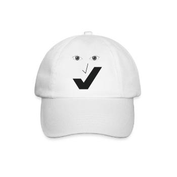 Feines Lächeln - Feines Gesicht C04. - Baseballkappe - Weiß/Weiß - Vorne