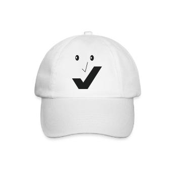 Feines Lächeln - Feines Gesicht C03. - Baseballkappe - Weiß/Weiß - Vorne