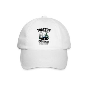 Traktor - Schlepper - Landwirt - Bauer - Baseballkappe - Weiß/Weiß - Vorne