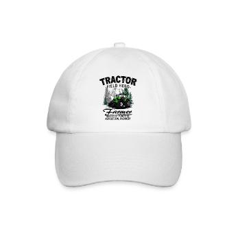 Traktor - Schlepper - Landwirt - Bauer - Baseballkappe - Weiß/Weiß - Vorne