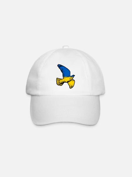 Ukraine Taube - Baseballkappe - Weiß/Weiß