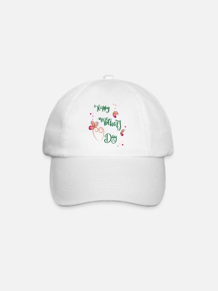 happy mothers day - Baseballkappe - Weiß/Weiß