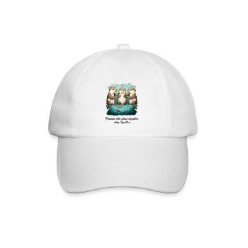Friends who float together stay together - Baseballkappe - Weiß/Weiß - Vorne