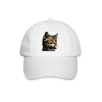Mimi die Katze - Baseballkappe - Weiß/Weiß - Vorne