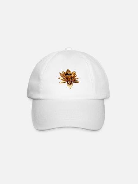Lotusblume - Baseballkappe - Weiß/Weiß
