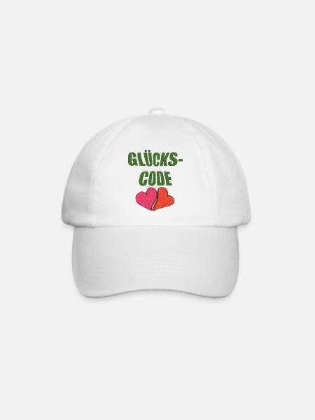 glückscode - Baseballkappe - Weiß/Weiß