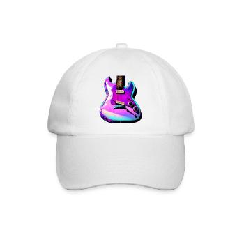 Gitarren Liebe funky - Baseballkappe - Weiß/Weiß - Vorne