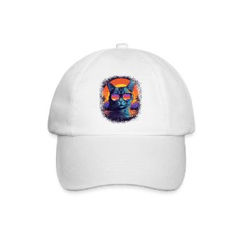 cool statement present idea sayings - Baseballkappe - Weiß/Weiß - Vorne