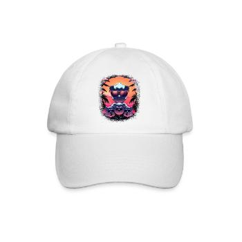 polar bear panda bear quote geek gift idea - Baseballkappe - Weiß/Weiß - Vorne