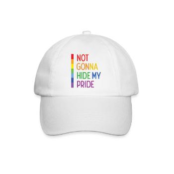 Pride Month LGBTQ - Ich werde meinen Stolz nicht verstecken - Baseballkappe - Weiß/Weiß - Vorne