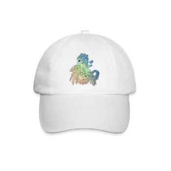 Mystischer Drache - Baseballkappe - Weiß/Weiß - Vorne