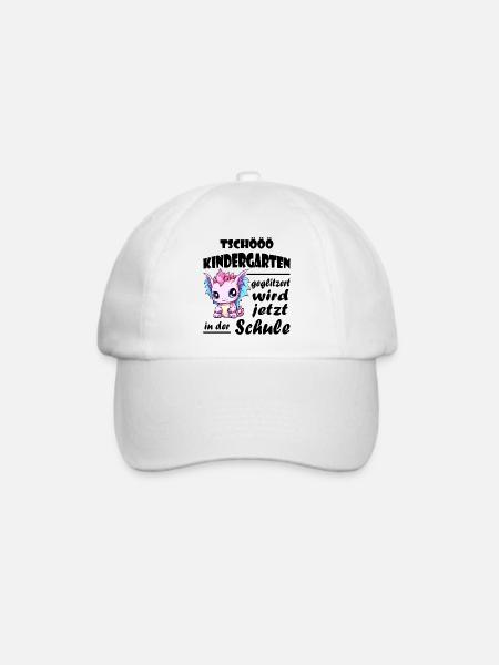 Einschulung Schulkind Drache - Baseballkappe - Weiß/Weiß