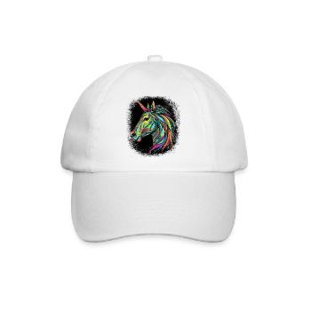 bday geek awesome unicorns quote unicorn funny - Baseballkappe - Weiß/Weiß - Vorne