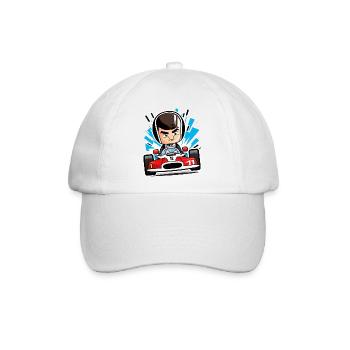 Geschwindigkeits-Dämonen - Baseballkappe - Weiß/Weiß - Vorne