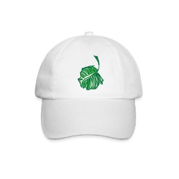 Natur - Grünes Blatt - Baseballkappe - Weiß/Weiß - Vorne