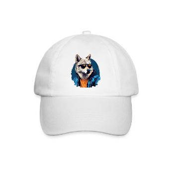 Streetstyle Polarwolf | Wolfsliebhaber - Baseballkappe - Weiß/Weiß - Vorne