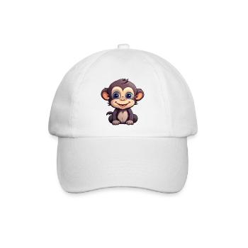 Chimpanzee Baby - Baseballkappe - Weiß/Weiß - Vorne
