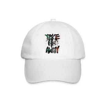 Italien Fahne Heimweh Italienische Fahne Used Look - Baseballkappe - Weiß/Weiß - Vorne