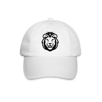 Löwenkopf - Baseballkappe - Weiß/Weiß - Vorne