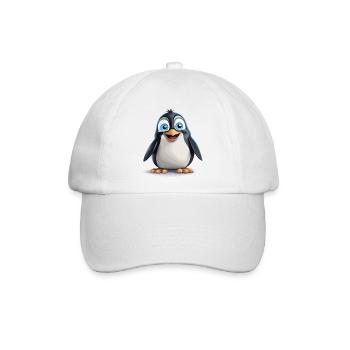 der strahlende Pinguin - Baseballkappe - Weiß/Weiß - Vorne