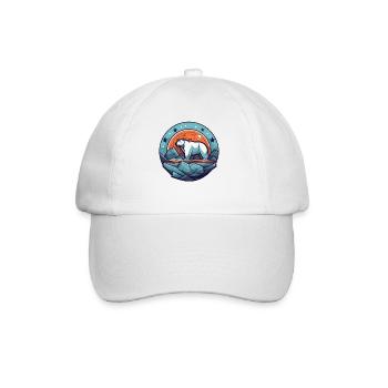 Der letzte Eisbär - Baseballkappe - Weiß/Weiß - Vorne
