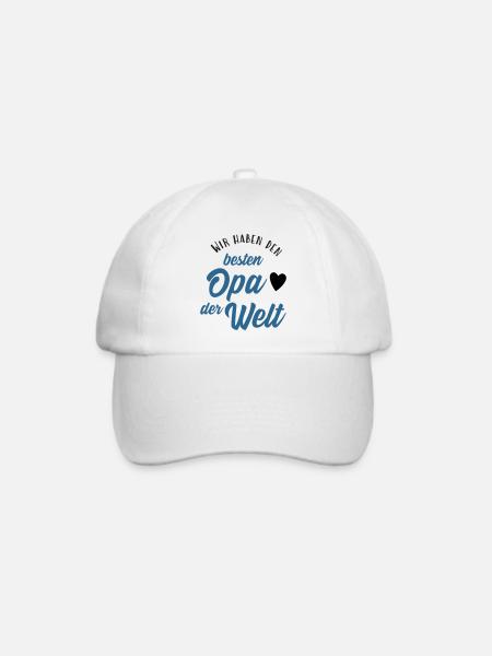 Wir haben den besten Opa der Welt - Baseballkappe - Weiß/Weiß