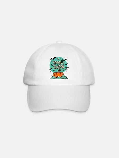 SpookySeason - Baseballkappe - Weiß/Weiß