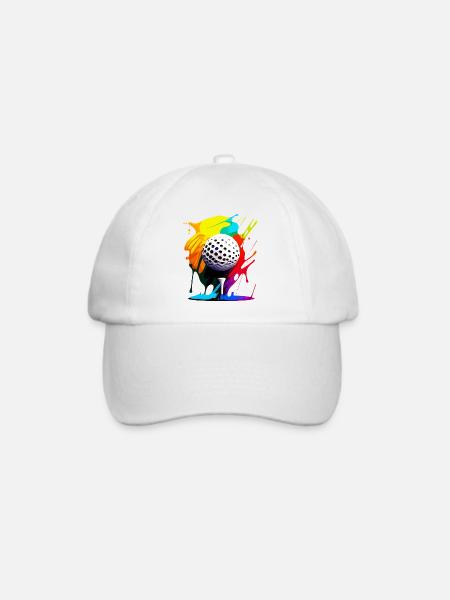 Golfball - Baseballkappe - Weiß/Weiß