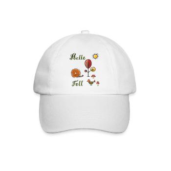 Hello Fall - Baseballkappe - Weiß/Weiß - Vorne