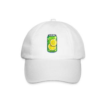 Die erfrischende Limonaden Dose mit Sprudel - Baseballkappe - Weiß/Weiß - Vorne