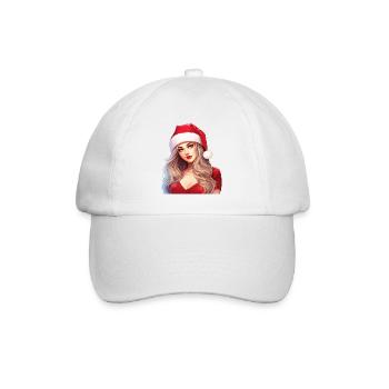 Sexy Weihnachtsfrau Weihnachten Ugly Christmas - Baseballkappe - Weiß/Weiß - Vorne