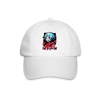 Kämpfe den guten Kampf mit einem Anime Mädchen - Baseballkappe - Weiß/Weiß - Vorne