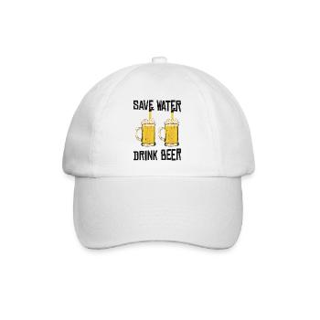 Spare Wasser Trinke Bier - Baseballkappe - Weiß/Weiß - Vorne