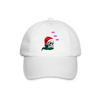 Skelton HO! HO! HO! | XMAS - Baseballkappe - Weiß/Weiß - Vorne