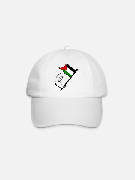 Free palestine - Baseballkappe - Weiß/Weiß