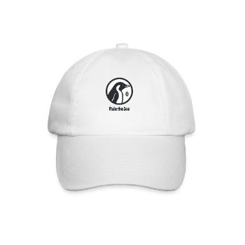 Beherrsche das Eis, ein Pinguin - Baseballkappe - Weiß/Weiß - Vorne