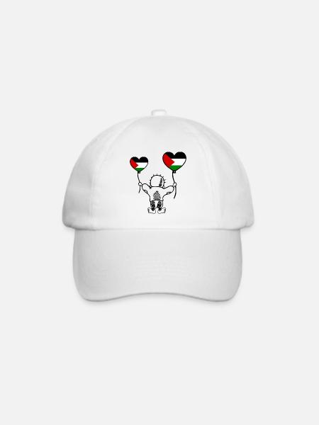 Free palestine handala - Baseballkappe - Weiß/Weiß