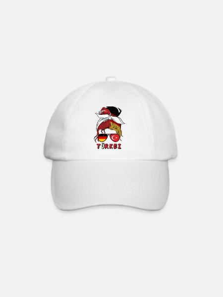 Halb Deutsch, halb Türkin Deutschland Türkei - Baseballkappe - Weiß/Weiß