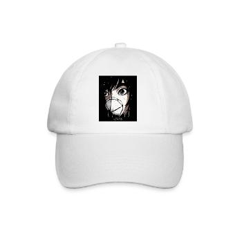 Manga Anime Jugendliche mit Maske - Baseballkappe - Weiß/Weiß - Vorne