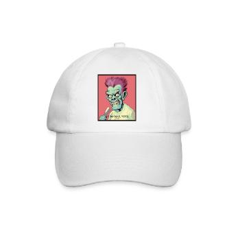 Der Friseursalon Friseur Zombie - Baseballkappe - Weiß/Weiß - Vorne
